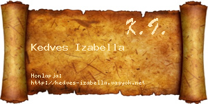 Kedves Izabella névjegykártya